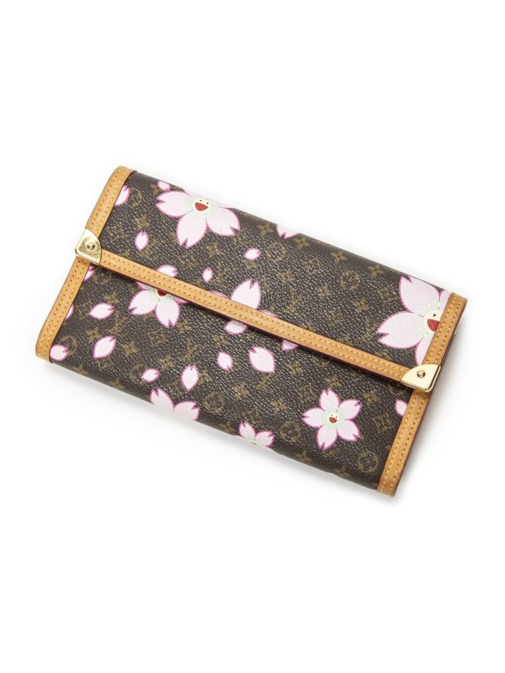 Louis Vuitton Portefeuille International Brown Monogram Cherry Blossom Wallet